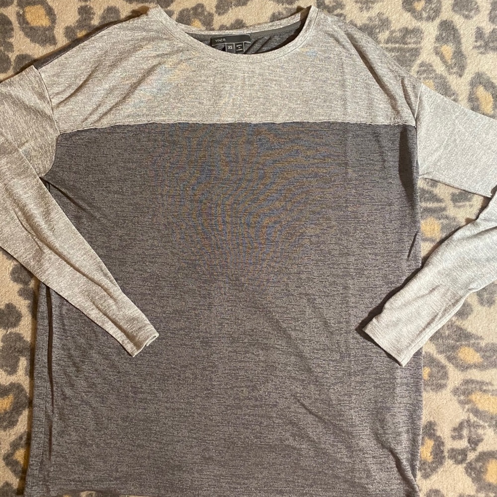 Vince Metallic Color Block Tee - Like New - image 3